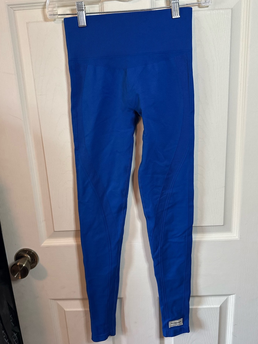 The Giving Movement Blue Ribbed Compression Legging Woman’s Size Small